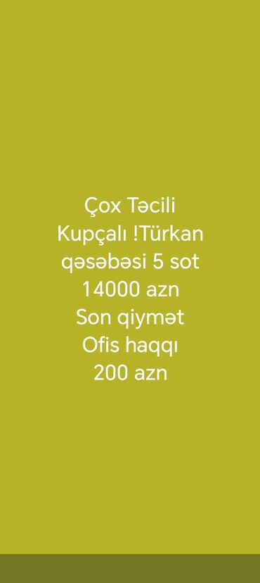 Boşqablar: 5 sot, Tikinti, Makler, Kupça (Çıxarış)
