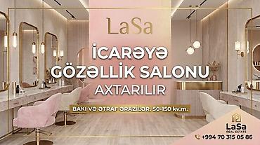 аренда павильонов: İcarəyə gözəllik salonu axtarılır. Tələblər: - Məkan: Bakı və ətraf — 1