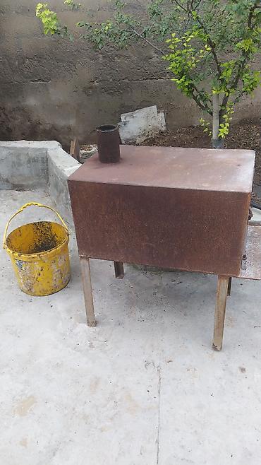 neft peci: Metaldan hazırlanmış odun/kömür sobası - Material: qalın polad gövdə — 1