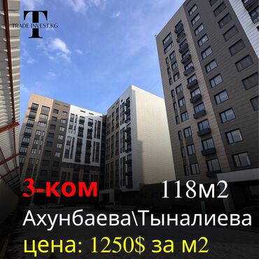 Продажа квартир: 3 комнаты, 118 м², Элитка, 10 этаж, Евроремонт