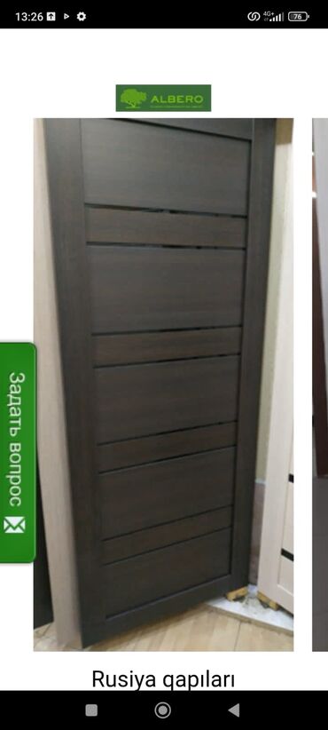 Otaq qapıları: Qonaq otağı üçün Yeni Otaq qapısı 90x205 sm Naliçnik ilə, Zəmanətli, Ödənişli quraşdırma, Pulsuz çatdırılma — 30