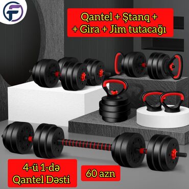 🔴Ağırlığı Tənzimlənən Qantel dəstləri🔴 - 4-ü 1-də və 5-i 1-də Ən ucuz