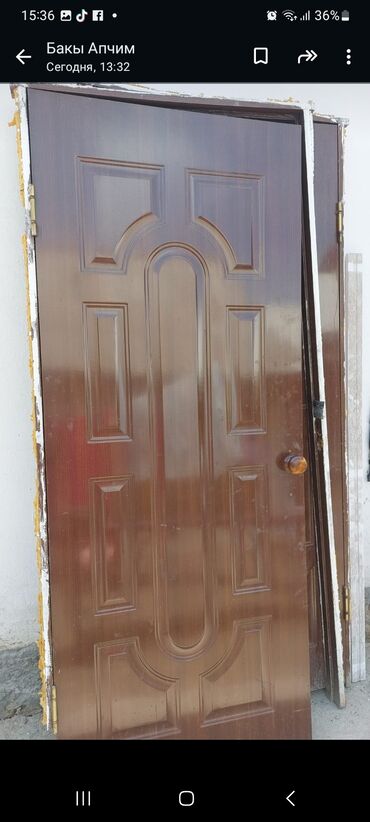 пластик окно двер: Входная дверь, цвет - Бордовый, 2 * Самовывоз