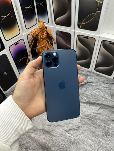 Apple iPhone: IPhone 12 Pro, Б/у, 128 ГБ, Синий, Зарядное устройство, Защитное стекло, Чехол, В рассрочку, 85 %