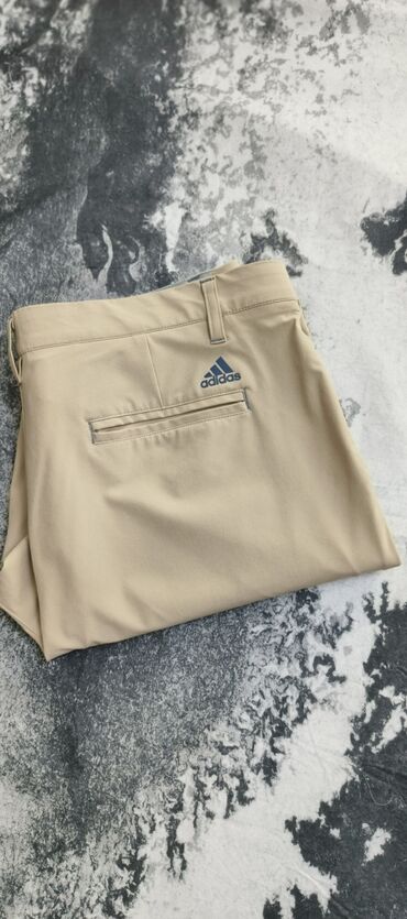 большой размер: Спортивные Мужские брюки, Adidas, L (EU 40), цвет - Бежевый