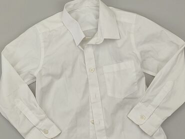 bluzka z motylkowym rękawem: Shirt 5-6 years, condition - Good, pattern - Monochromatic, color - White