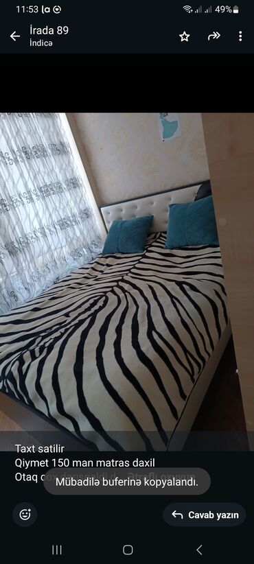 taxt doseklerinin satisi: Taxt satilir Qiymet 150 man matras daxil Otaq cox darısqaldi deye