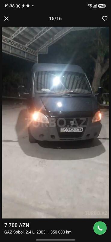 səkidə satilan masinlar: QAZ Sobol: 2.4 l | 2003 il 350000 km Van/Minivan — 1