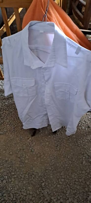 белые рубашки: Рубашка 6XL (EU 52), цвет - Белый