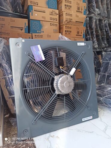 Ventilyatorlar: Sənaye tipli divar ventilyatoru - Korpus: kvadrat metal panel, ön — 6