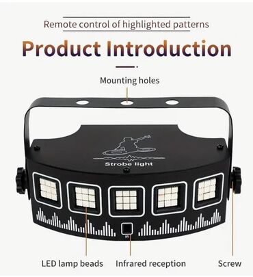 Projektorlar: Rgb Led Storoboskop, pultla uzaqdan idarəetmə mümkündür — 6