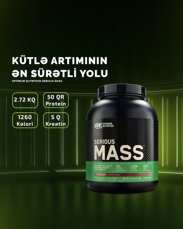 Əlcəklər: Gainer Optimum Nutrition, Çəki: 2001 - 2500 g, Yeni