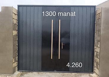 Həyət darvazaları: Yeni Dəmir Həyət darvazası, 3 m, Mexaniki, Qapı ilə, rəng - Boz, Kredit yoxdur, Ödənişli quraşdırma, Rayonlara çatdırılma, Ödənişli çatdırılma — 3