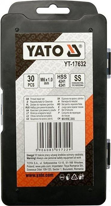 cat mbc 313: YATO YT-17632 set za reparaciju navoja – M6 x 1.0 mm, 30 delova — 2