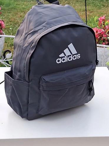 mc torbe: Fa, Adidas ranac – tamnosiva boja sa belim Adidas logotipom. - — 1