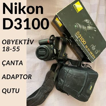 fotik nikon: Fotoaparat satilir NIKON D3100 modeliideal veziyyetde. Original