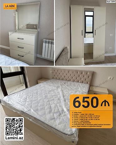 Ev və bağ: LA MINI – Yataq Dəsti (Kod: 13094) Tərkibi: - Çarpayı: 1 ədəd, 160 × — 1