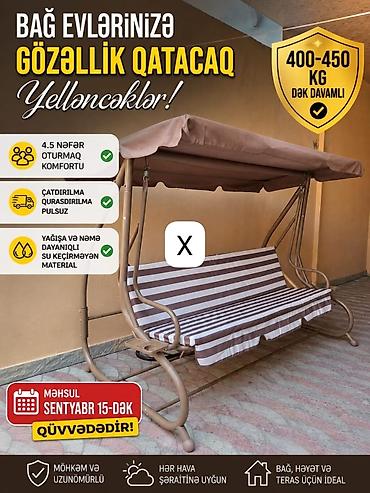 зонт большой пляжный: Bağ, həyət və teras üçün ideal yelləncək - 4–5 nəfər üçün rahat — 1