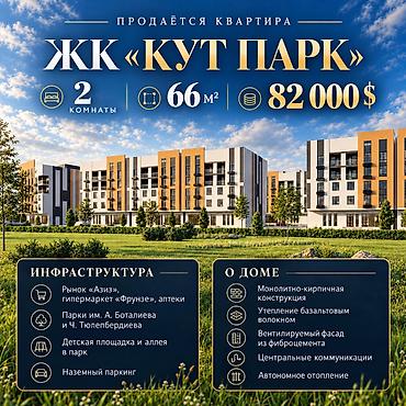 Продажа квартир: Продаётся 2-комнатная квартира с современной отделкой Квартира — 1