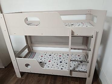 bunk bed: Двухъярусные детские кровати из ЛДСП - Конструкция: два спальных — 2