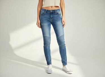 jeansy biodrowki: Jeansy damskie, rozmiar S