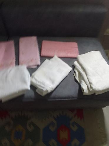 Digər tekstil: Məişət tekstili dəsti - 1 ədəd iri ölçülü ağ frotte dəsmal - 2 ədəd — 2