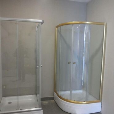 Duş kabinaları, arakəsmələr: Yeni Üstü açıq kabina, Künc üçün, Pulsuz çatdırılma — 4