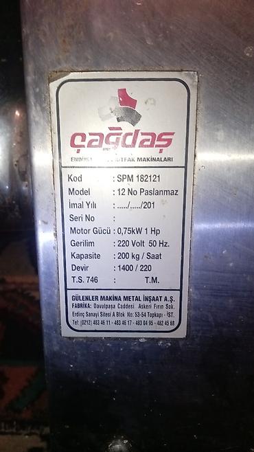 Professional ət çəkən maşınlar: Çağdaş elektrikli ətçəkən (professional tip) - Brend/model: Çağdaş — 2