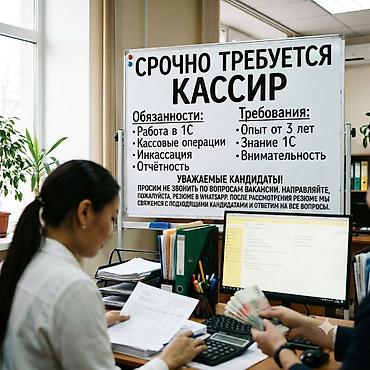 🔵 СРОЧНО ТРЕБУЕТСЯ КАССИР В компанию требуется ответственный и