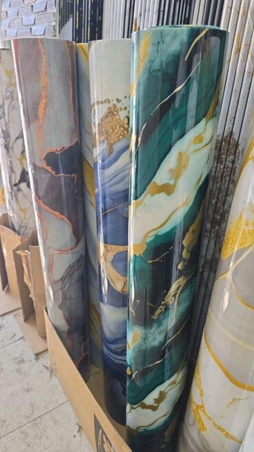 Mərmər effektli PVC panellər: Hamam ucun kafel evezi mermer paneller . Suvaqin ustunden kafelin — 6