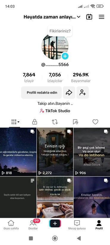 Digər: Tik tok seyfesi 7000 min takib panelsiz