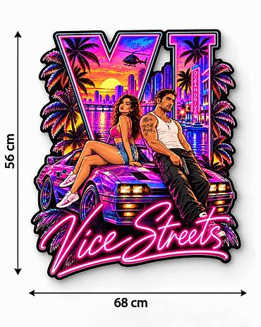 casa coca cola: GTA 6 Vice Streets Zidna Nalepnica 68x56 cm - 2898 GTA 6 VICE STREETS — 3