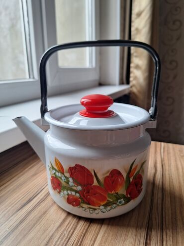 Чайники: Эмалированный чайник с ДВОЙНЫМ покрытием. Производство РОССИЯ. Почти