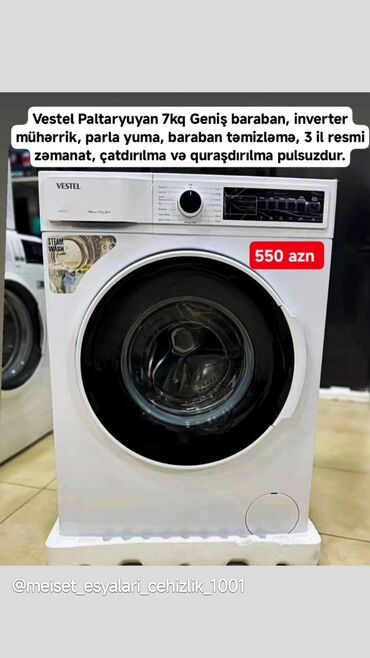 Paltaryuyan maşınlar: Paltaryuyan maşın 7 kq, Yeni, Pulsuz çatdırılma — 4