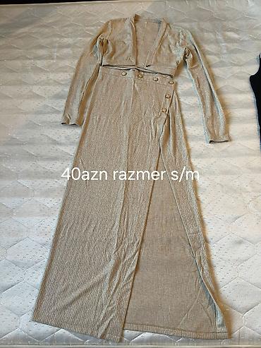 dest geyim: Qadın geyimləri dəsti 1) Mavi məxmər kardiqan - Rəng: tünd mavi - — 5