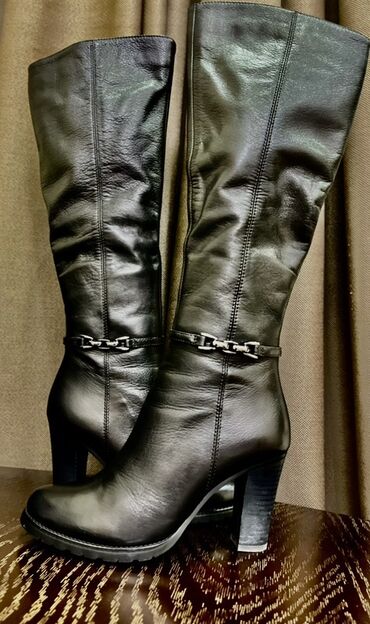 Сапоги: Сапоги, 35.5, Новый, цвет - Черный, Бесплатная доставка, Платная доставка — 3