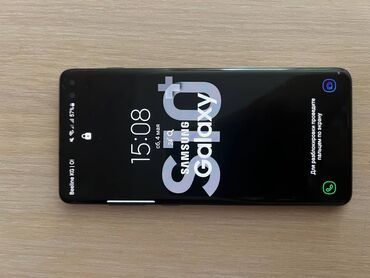samsung s10 чехол: Samsung Galaxy S10 Plus, Колдонулган, 128 ГБ, түсү - Кара, 2 SIM