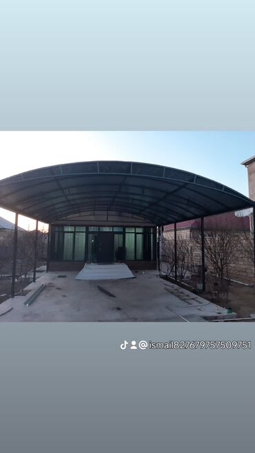 Naveslər, markizlər: Dekorativ metal konstruksiyalı polikarbonat örtüklər – həyət, giriş — 7