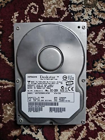 hdd: Daxili Sərt disk (HDD) Hitachi, < 120 GB, 7200 RPM, 3.5", İşlənmiş — 1