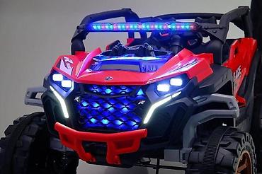 kiçik maşınlar: 🚙 Jeep Auto 4×4 Buggy 12V – Uşaq Elektromobili (Qırmızı və ağ rəng ) — 9