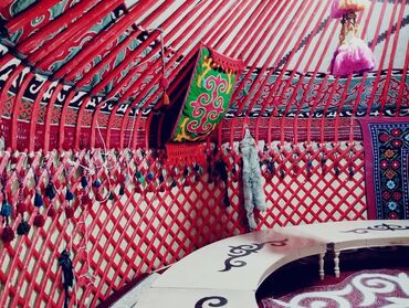 Аренда юрт: Аренда юрты, Каркас Деревянный, 65 баш, С полом, Самовар, Стол — 3