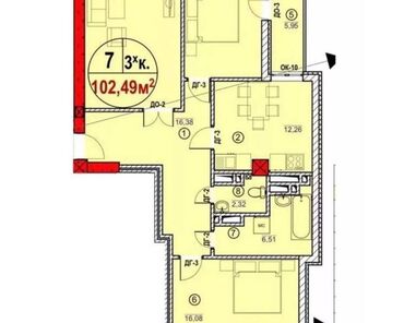 Продажа квартир: 3 комнаты, 102 м², Элитка, 4 этаж, ПСО (под самоотделку)