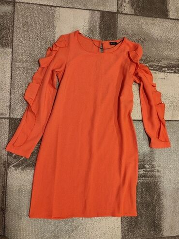 haljine za jesen 2023: L (EU 40), color - Orange, Cocktail, Long sleeves