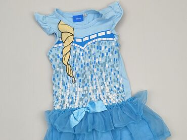 błękitna sukienka midi: Sukienka, Disney, 5-6 lat, 110-116 cm, stan - Dobry