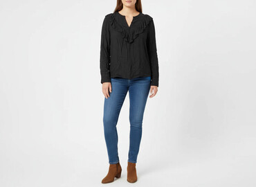 reserved biała bluzka z falbanką: Reserved, Women's blouse, size XL