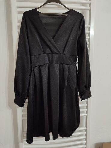 moderne duge haljine: One size, bоја - Crna, Drugi stil, Dugih rukava