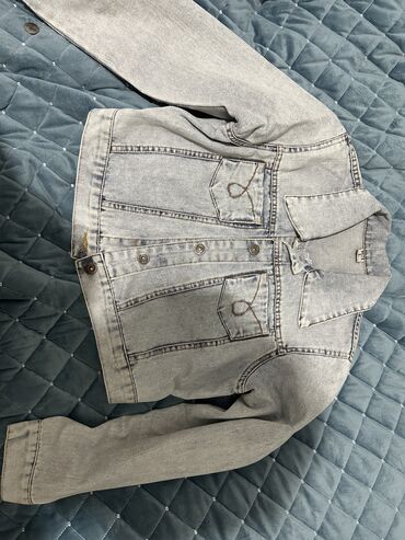 детская джинсовая куртка: Джинсовая куртка, Лето, Укороченная модель, M (EU 38)