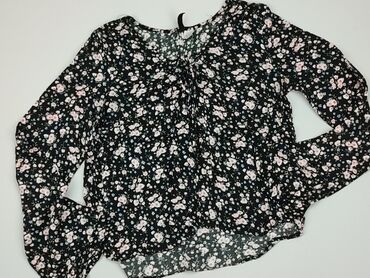 długie spódnice czarne w kwiaty: Top H&M, S, stan - Dobry