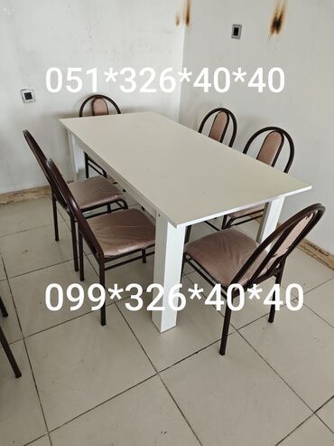 Masa və oturacaq dəstləri: Mətbəx üçün, Yeni, Açılmayan, Dördbucaq masa, 4 stul — 23