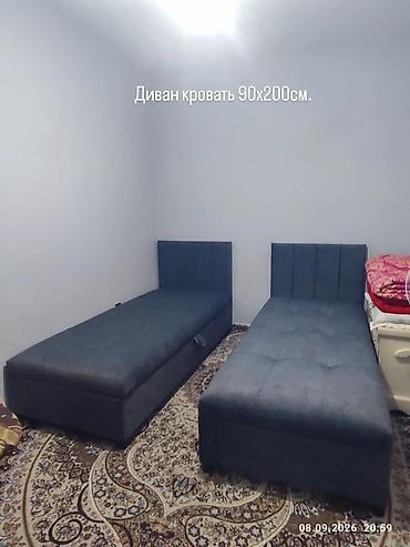 мебельные: Односпальная мягкая кровать с подъемным механизмом и бельевым коробом — 7